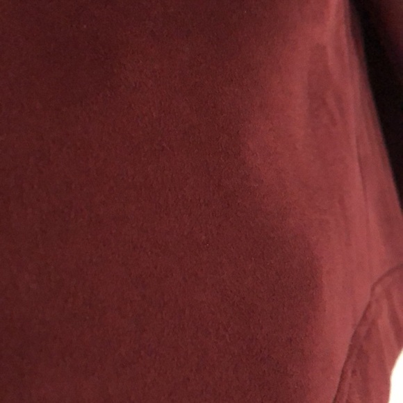 Faux suede burgundy moto jacket size small - Picture 7 of 9